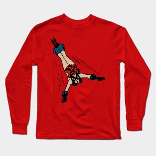 pop art superhero illustration Long Sleeve T-Shirt